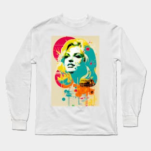 Modern woman in pop-art style Long Sleeve T-Shirt